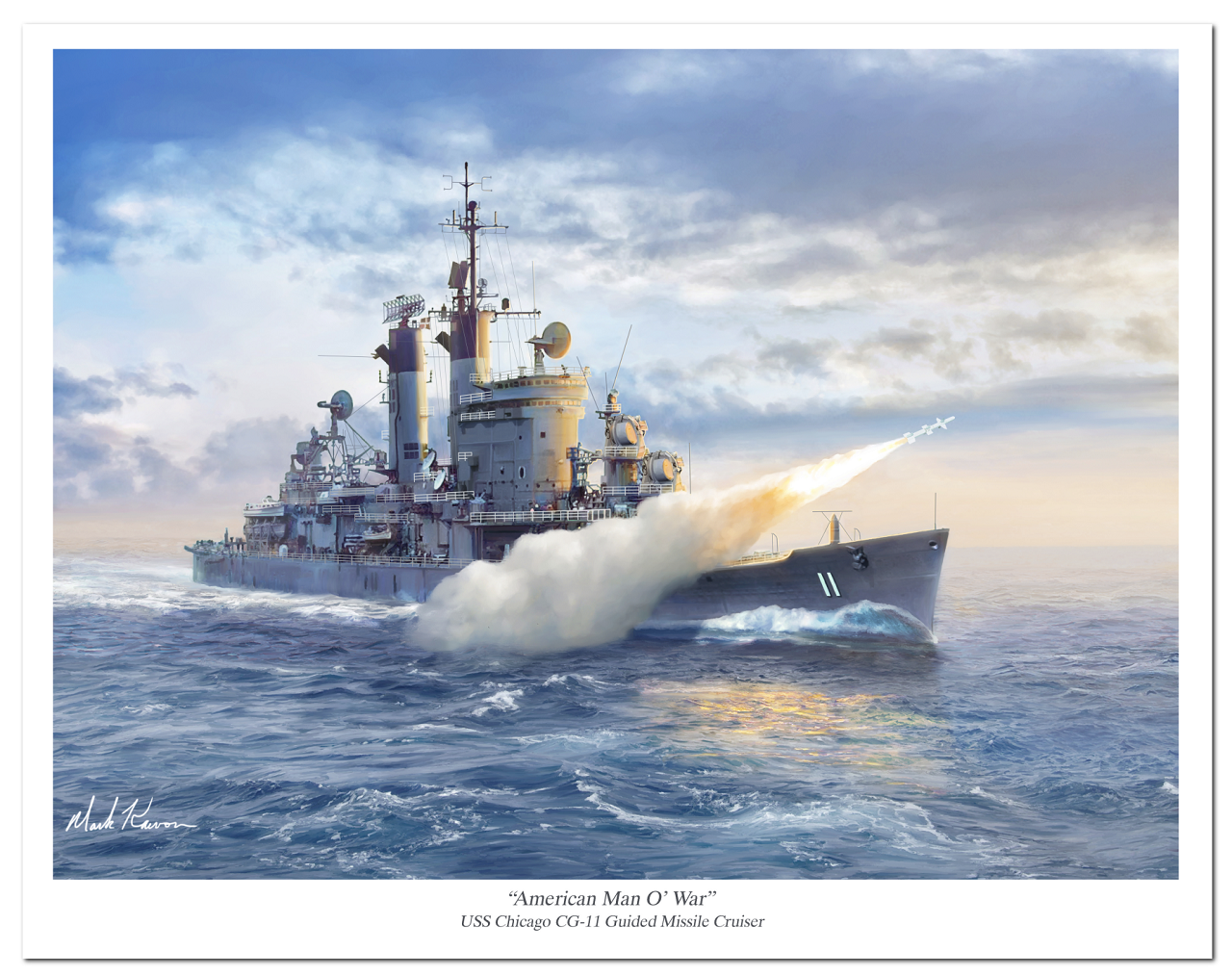 "American Man of War" by Mark Karvon , USS Chicago CG 11