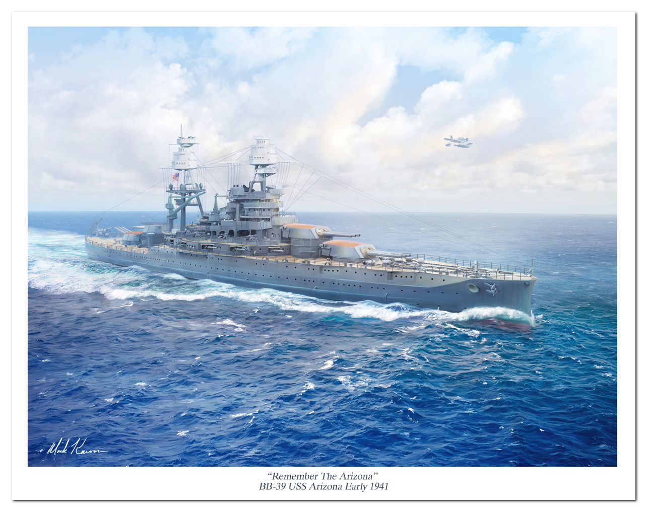 "Remember the Arizona" by Mark Karvon , USS Arizona BB 39