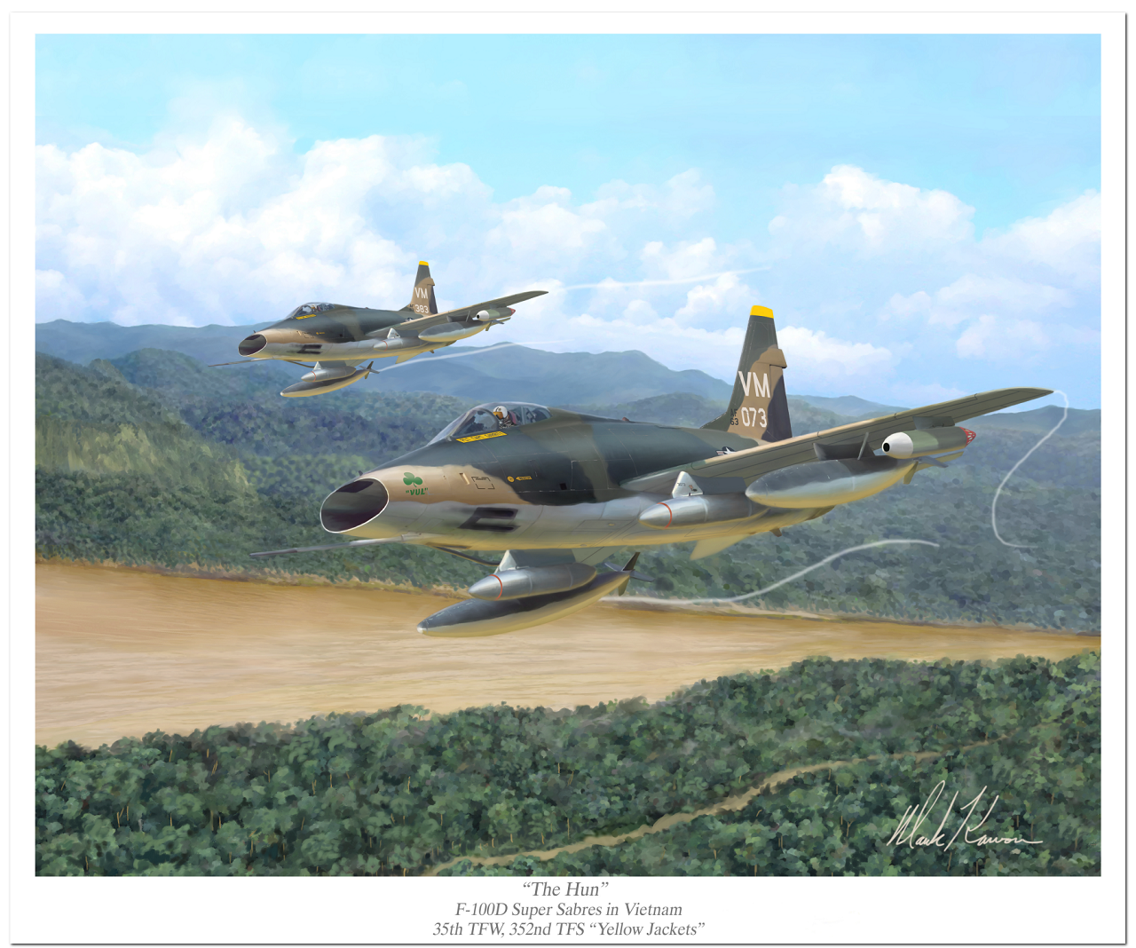 "The Hun" by Mark Karvon featuring the USAF F-100D Super Sabre in Vietnam