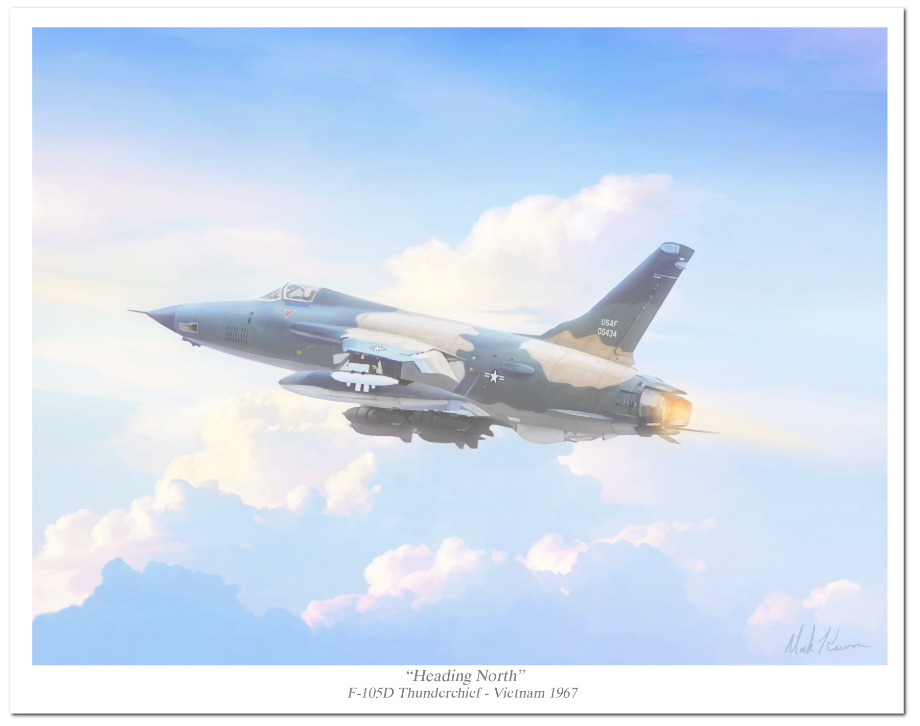 "Heading North" by Mark Karvon featuring the USAF F-100D Thunderchief in Vietnam