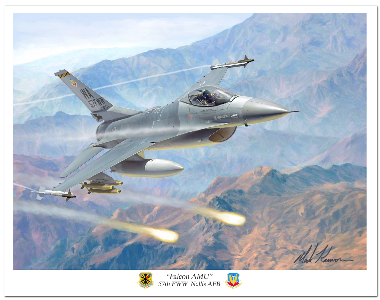"Falcon AMU" by Mark Karvon featuring the USAF F-16 Fighting Falcon
