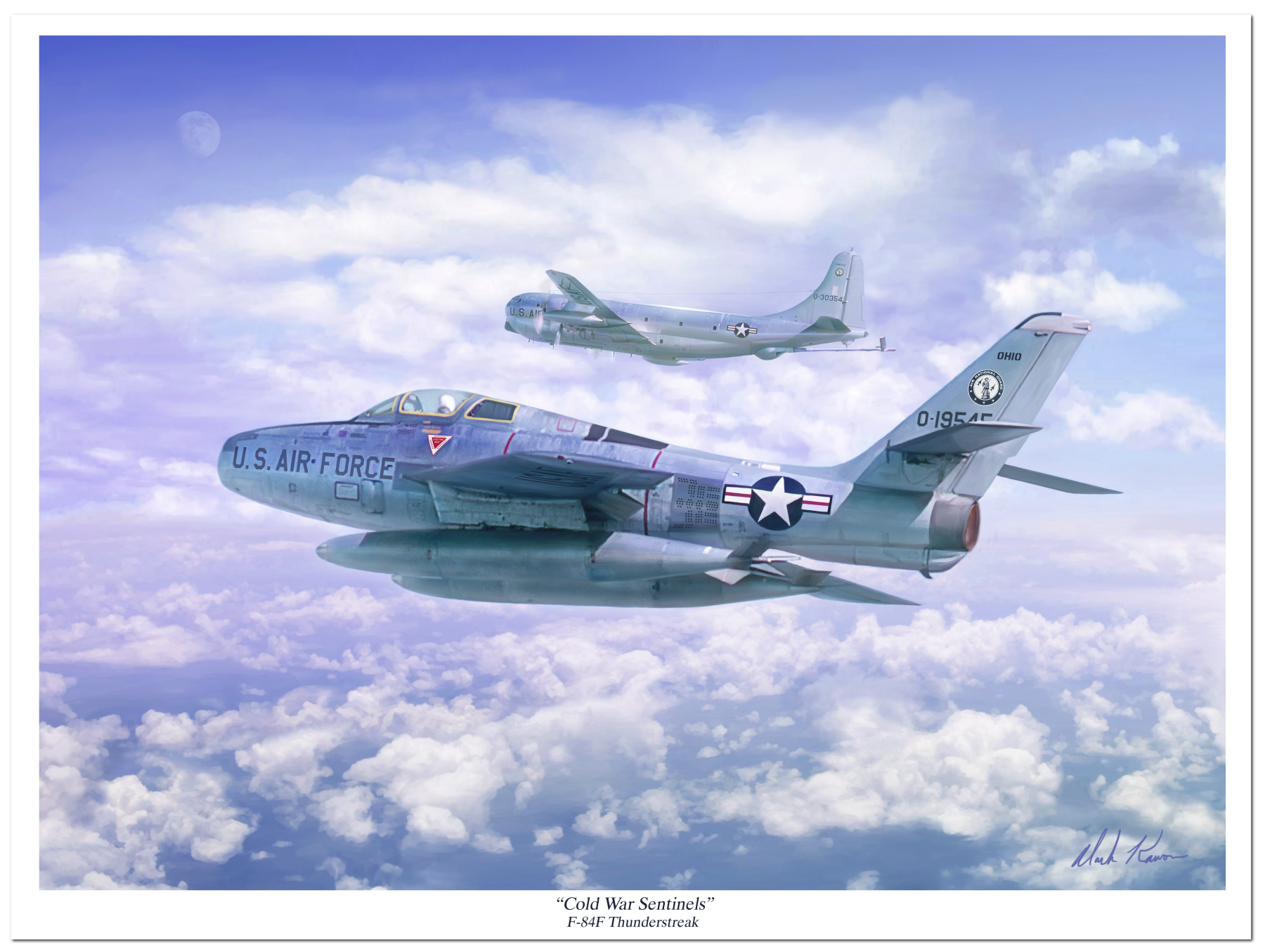 "Cold War Sentinels" by Mark Karvon featuring the USAF F-84F Thunderstreak