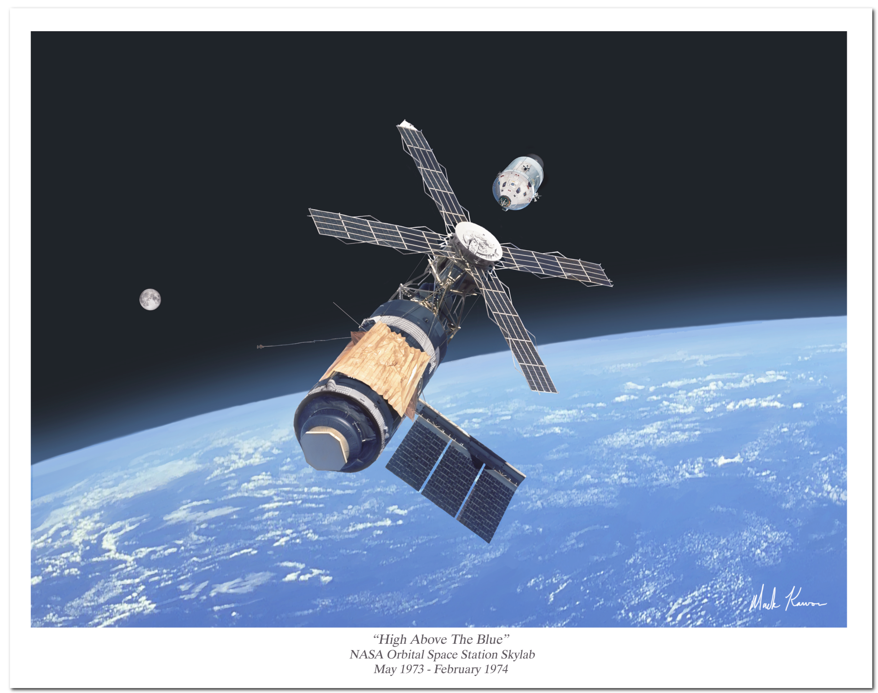 "High Above the Blue" by Mark Karvon, Skylab - NASA's Orbital Space Station