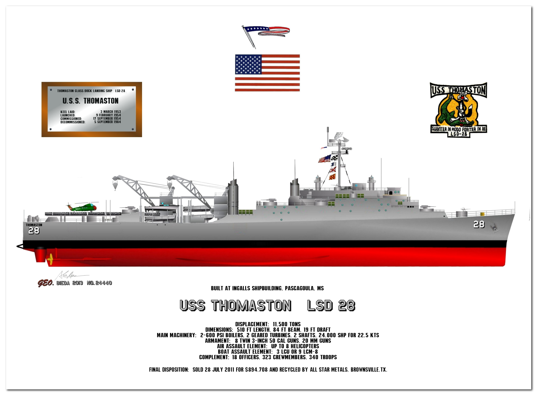 Thomaston Class Dock Landing Ship (LSD)