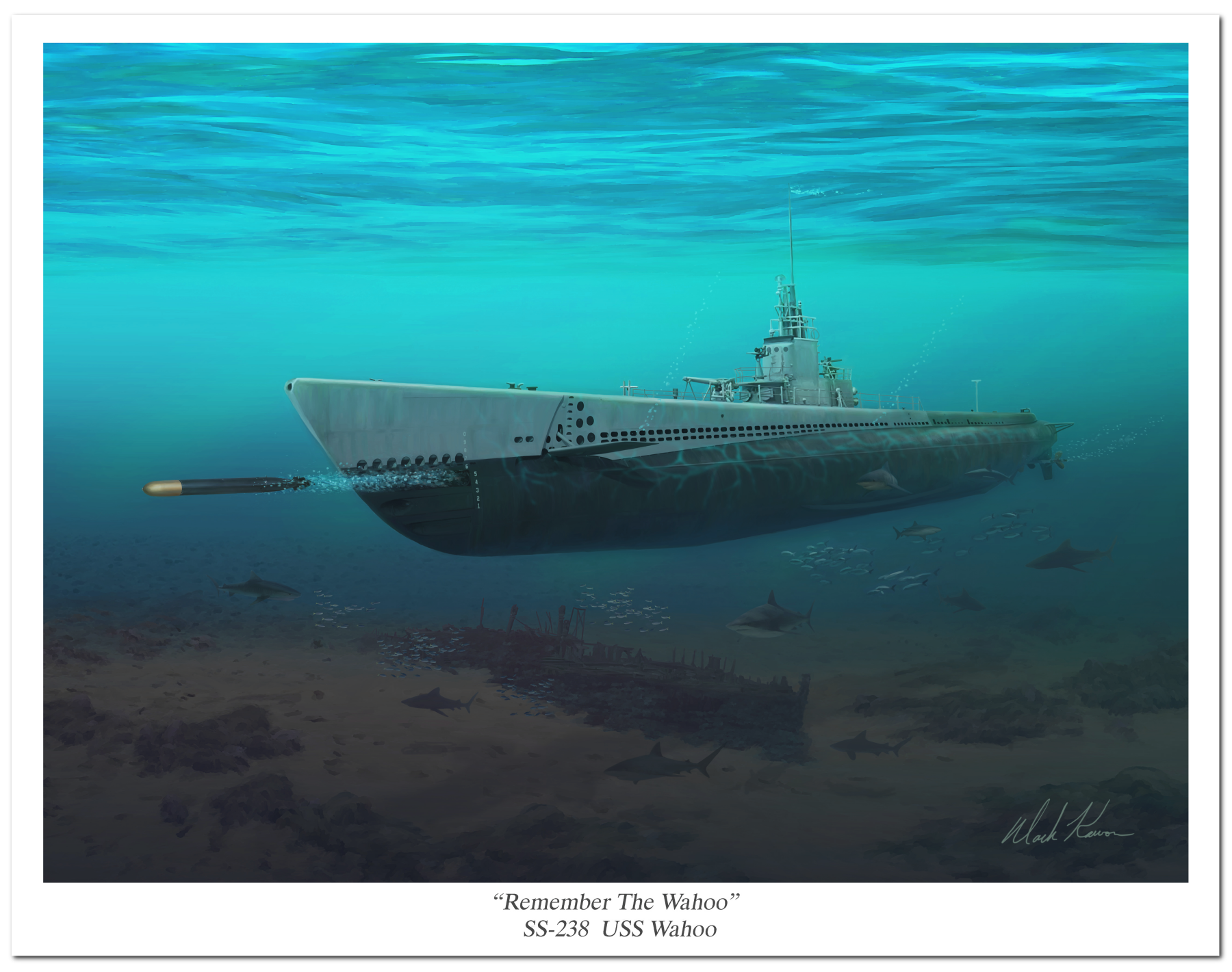 "Remember the Wahoo" by Mark Karvon , USS Wahoo SS 238
