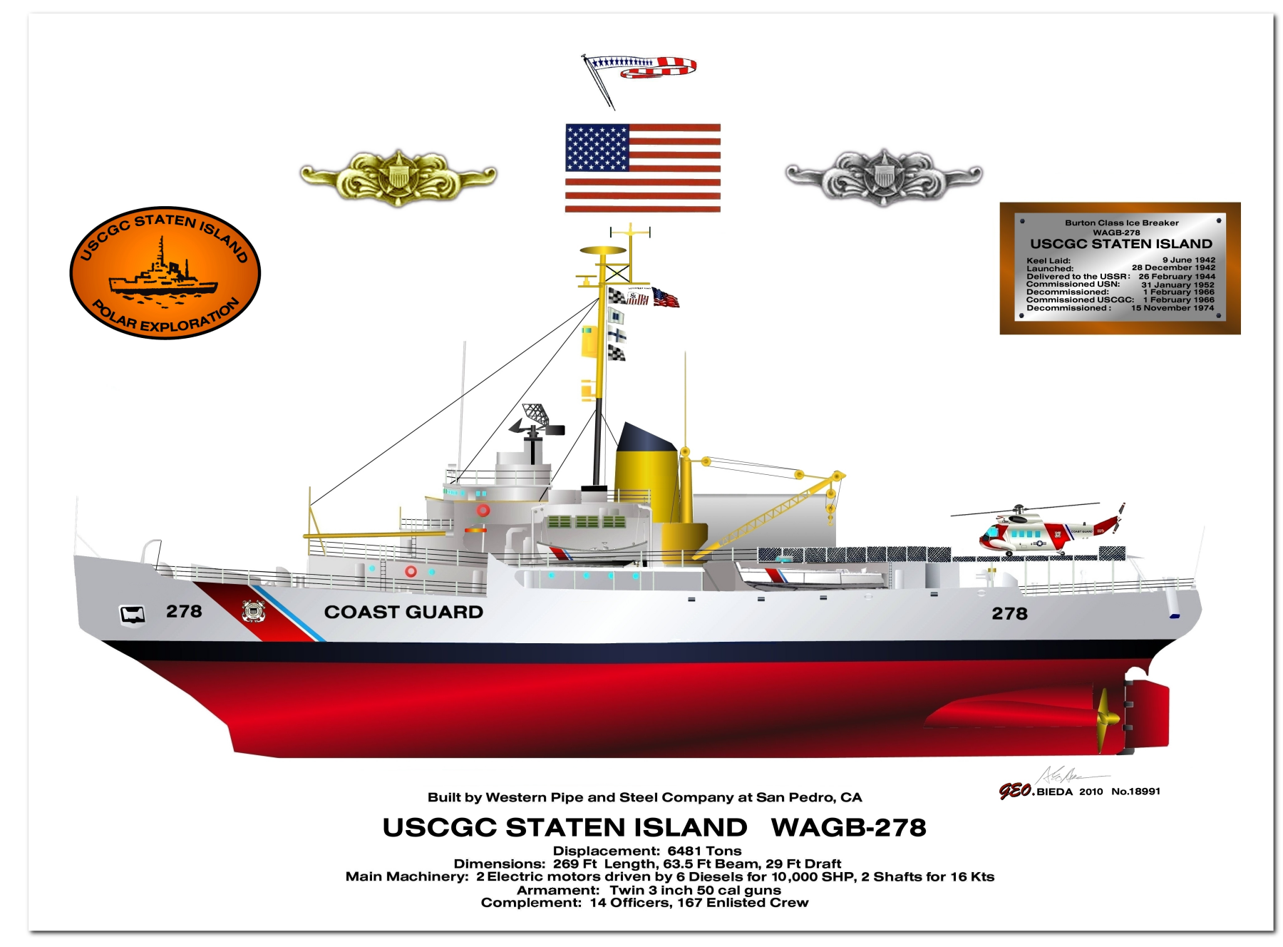 USCGC Staten Island WAGB 278, a Burton Class Icebreaker